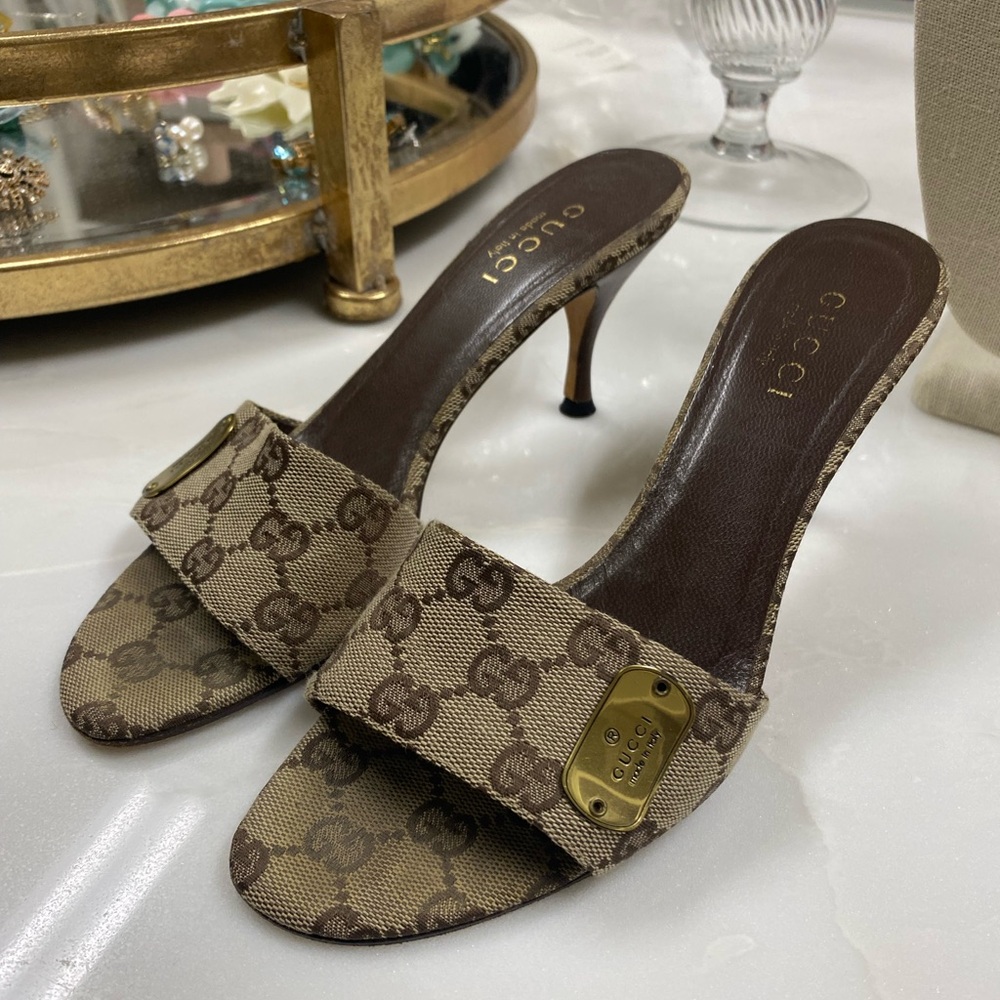 Gucci Canvas Heels